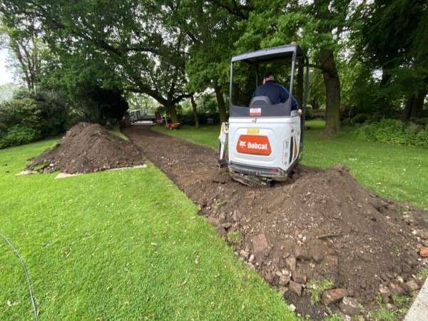 Professional groundwork services in Grimsby using compact excavation equipment by Kaye & Co Construction.