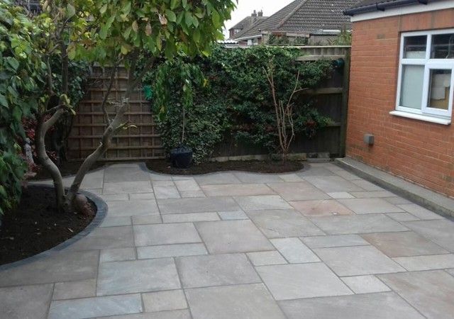 A customers patio built